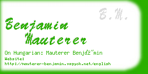 benjamin mauterer business card